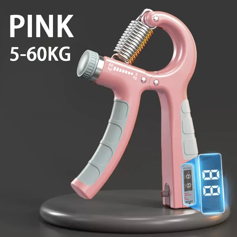Adjustable Hand Grip Strengthener with Counter – 5–60kg Grip Trainer