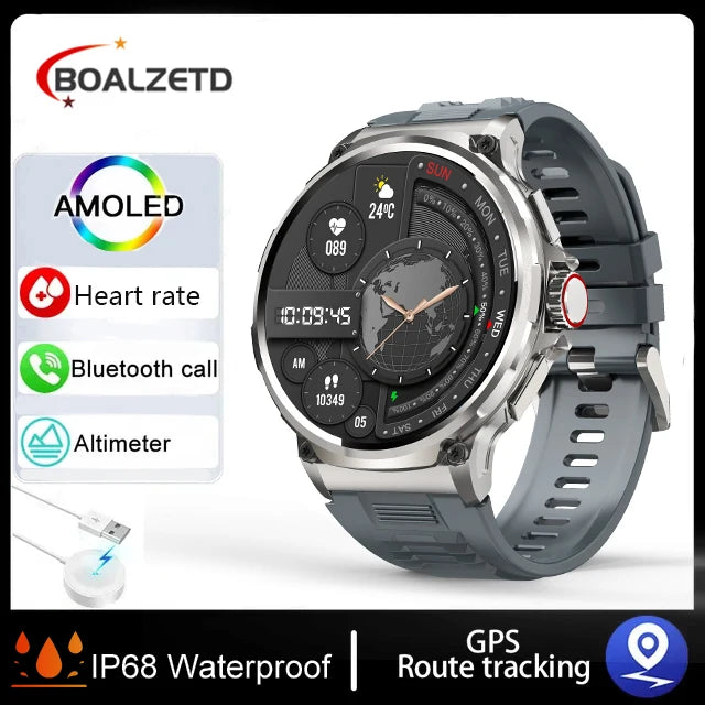 1.85" Ultra HD Smartwatch with GPS, Bluetooth Call, 710mAh Battery