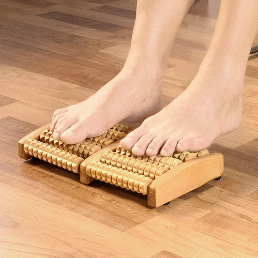 Wooden Foot Massage Roller for Plantar Fasciitis & Foot Pain Relief