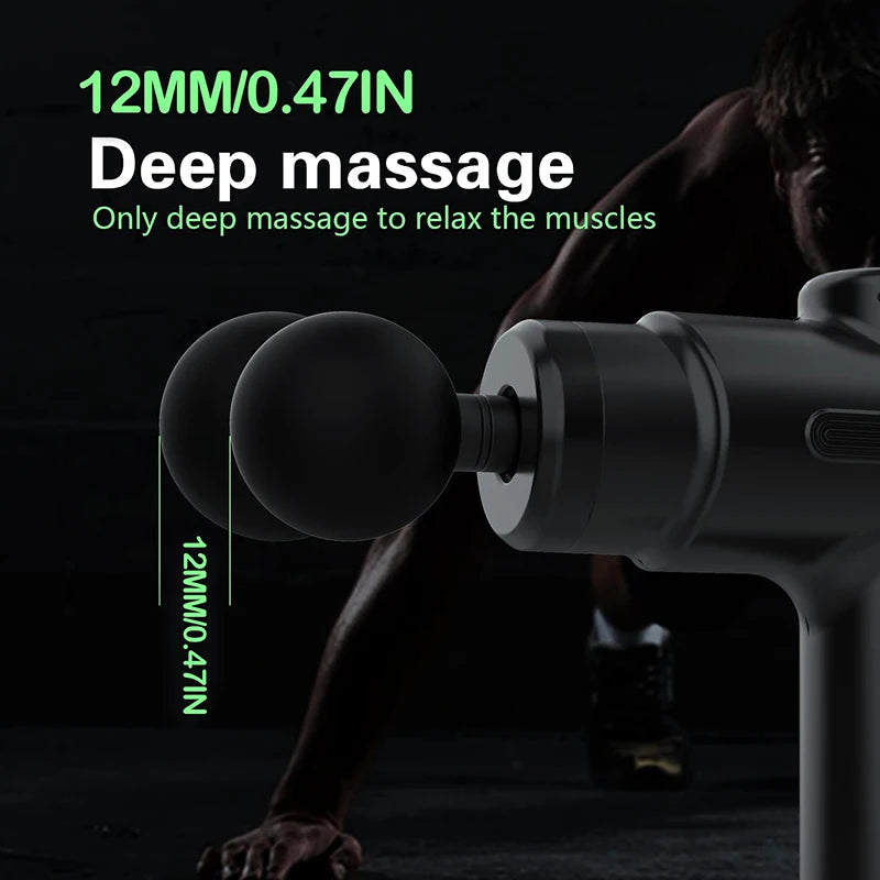 Portable Deep Tissue Massage Gun with 8 Heads – Muscle Recovery Tool