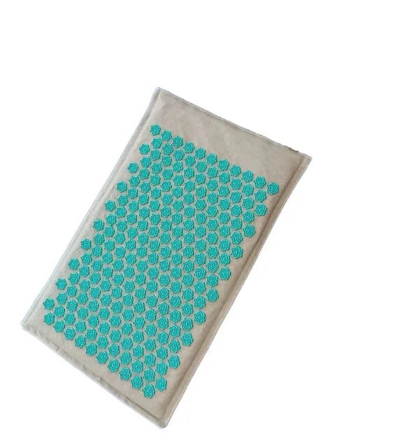 74×44cm Nature Linen Coconut Palm Acupressure Massage Yoga Mat with Pillow and Bag | Lotus Spike Cushion for Relaxation and Pain Relief