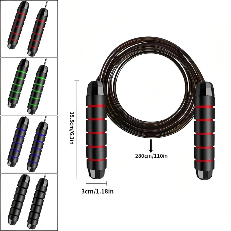 Adjustable Steel Wire Jump Rope – Tangle-Free Skipping for Fitness