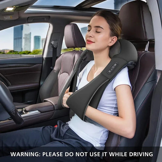 Shiatsu Neck & Shoulder Massager – Hot Compress Electric Shawl