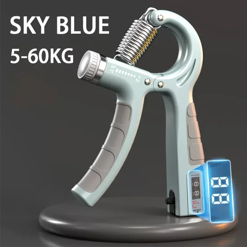 Adjustable Hand Grip Strengthener with Counter – 5–60kg Grip Trainer