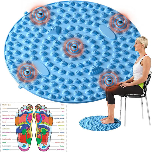 Acupressure Foot Massage Mat with Magnetic Therapy – Reflexology Pressure Point Pad for Pain Relief and Stress Reduction