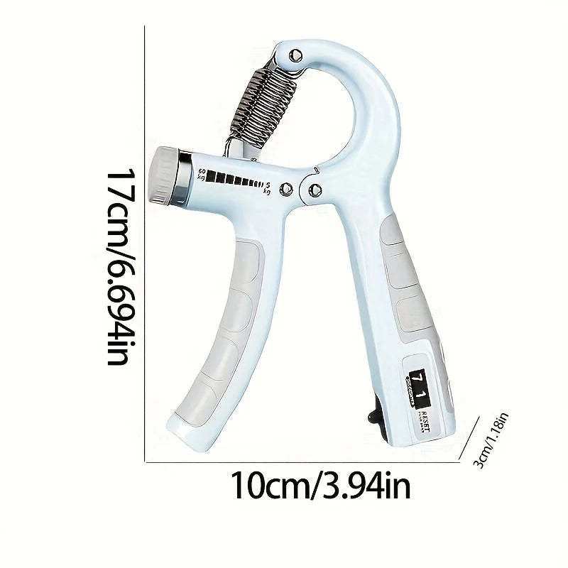 Adjustable Hand Grip Strengthener with Counter – 5–60kg Grip Trainer