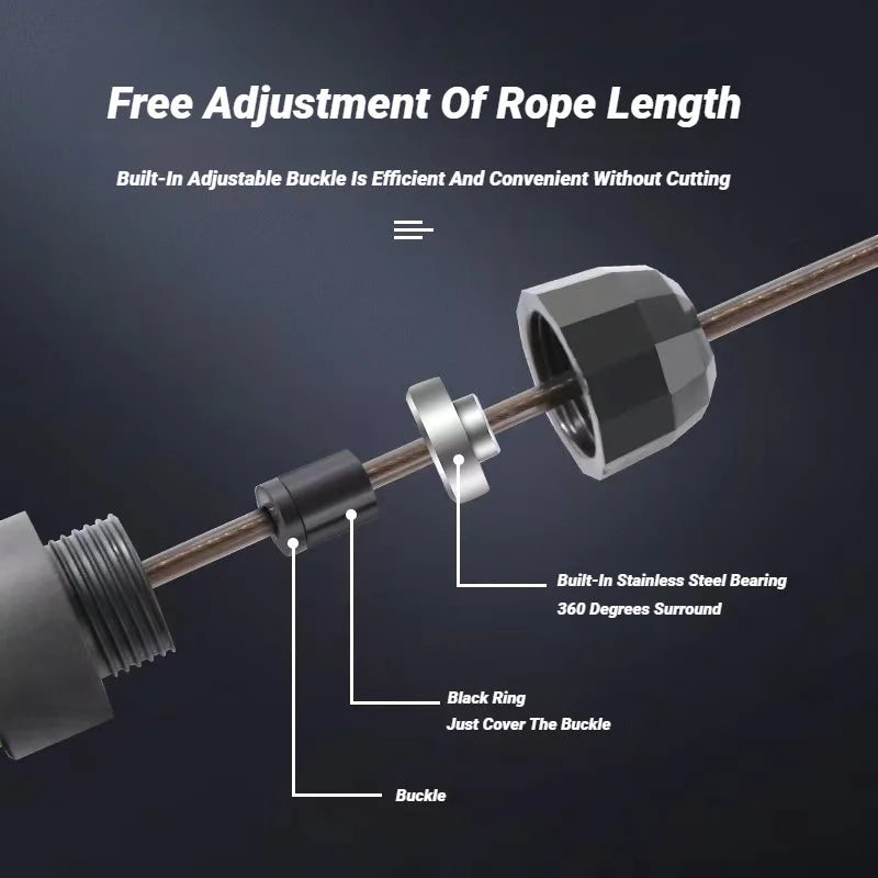 Adjustable Steel Wire Jump Rope – Tangle-Free Skipping for Fitness