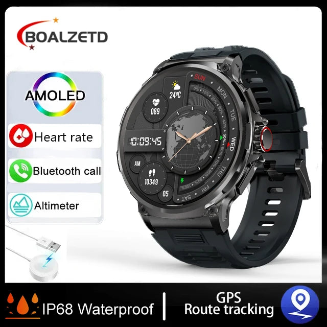 1.85" Ultra HD Smartwatch with GPS, Bluetooth Call, 710mAh Battery