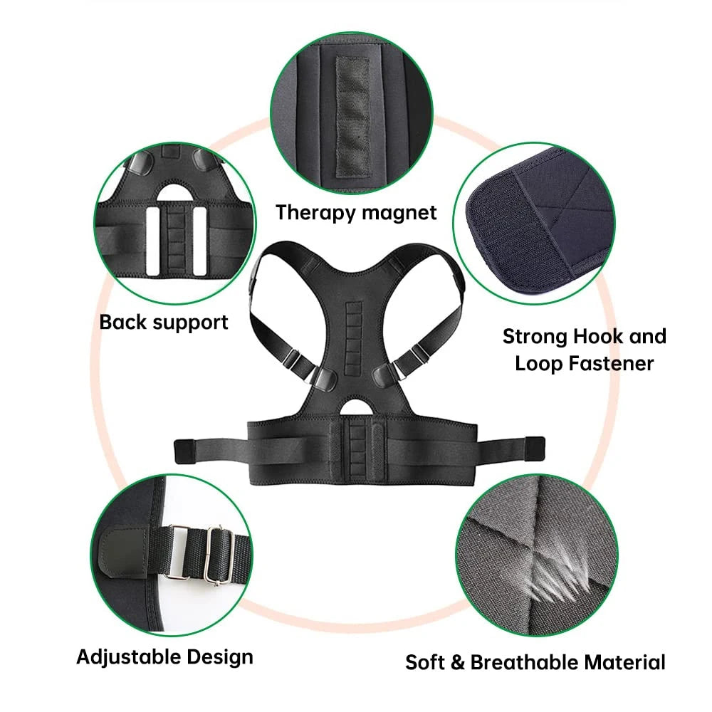 Magnetic Posture Corrector Brace for Pain Relief