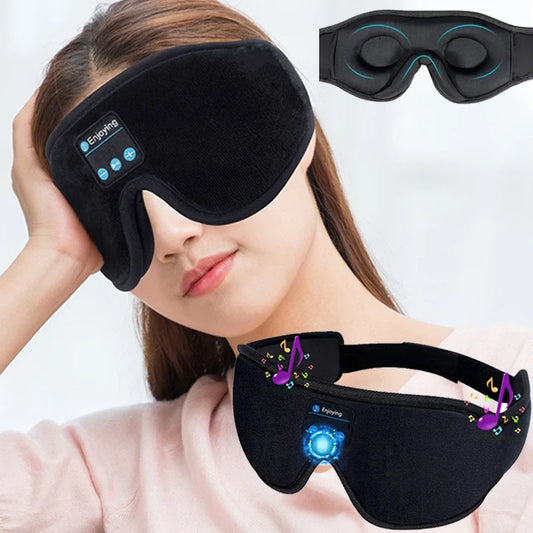 Bluetooth Sleep Headphones with 3D Eye Mask – Soft & Wireless
