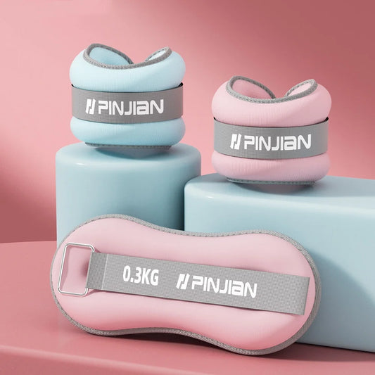 2PCS Soft Sand Ankle Weights – Adjustable for Fitness & Yoga