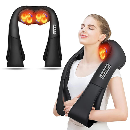 Deep Tissue Back & Neck Massager – Kneading with Heat Function