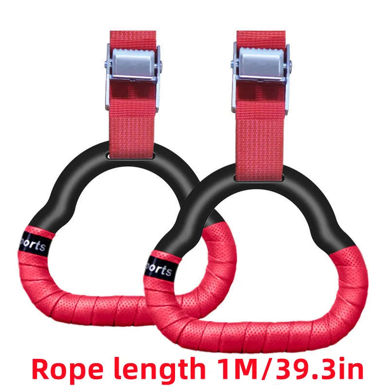 Kids Gymnastics Rings with Swing – Adjustable Non-Slip Fitness Toy