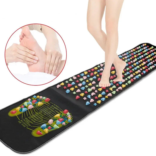 Massage Cushion | Simulation Cobblestone Foot and Leg Massage Mat | Pain Relief & Relaxation Acupressure Foot Massager