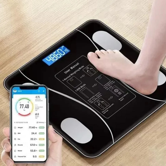 Bluetooth Body Fat Scale with Bioimpedance & App – Digital Smart