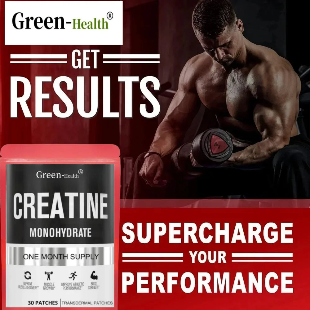 Creatine Monohydrate Transdermal Patches β Muscle Growth & Energy Boost | 30-Day Supply