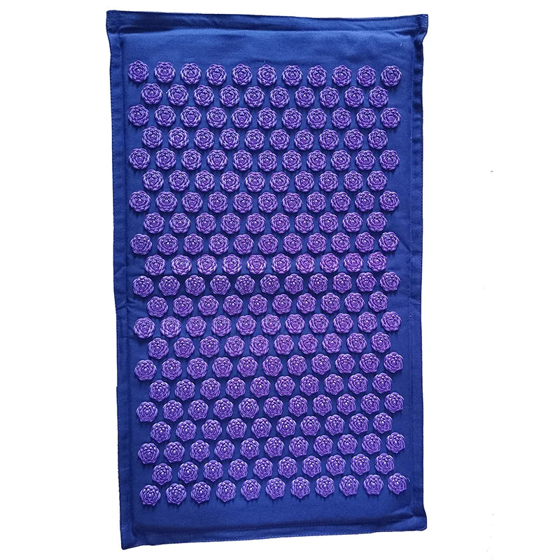 74×44cm Nature Linen Coconut Palm Acupressure Massage Yoga Mat with Pillow and Bag | Lotus Spike Cushion for Relaxation and Pain Relief
