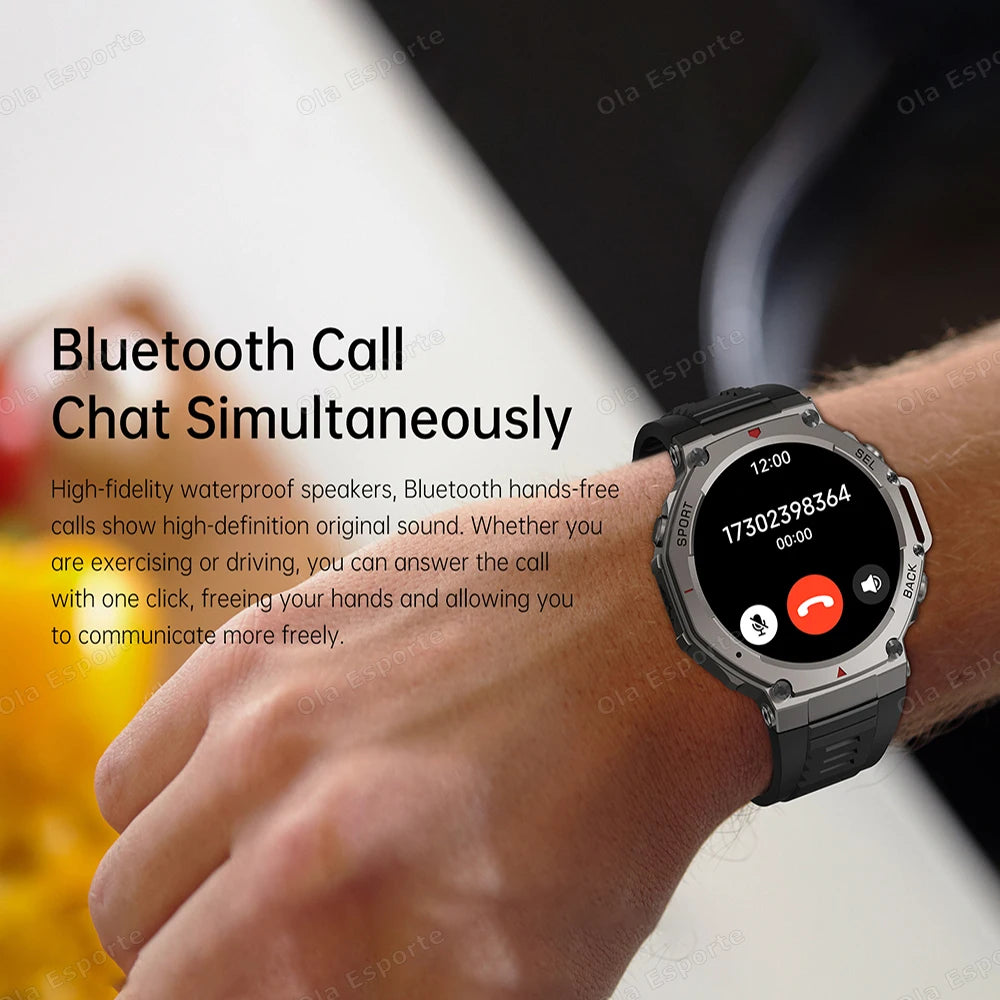 2025 Military GPS Smartwatch with AMOLED & Dual-Band GNSS – 5ATM