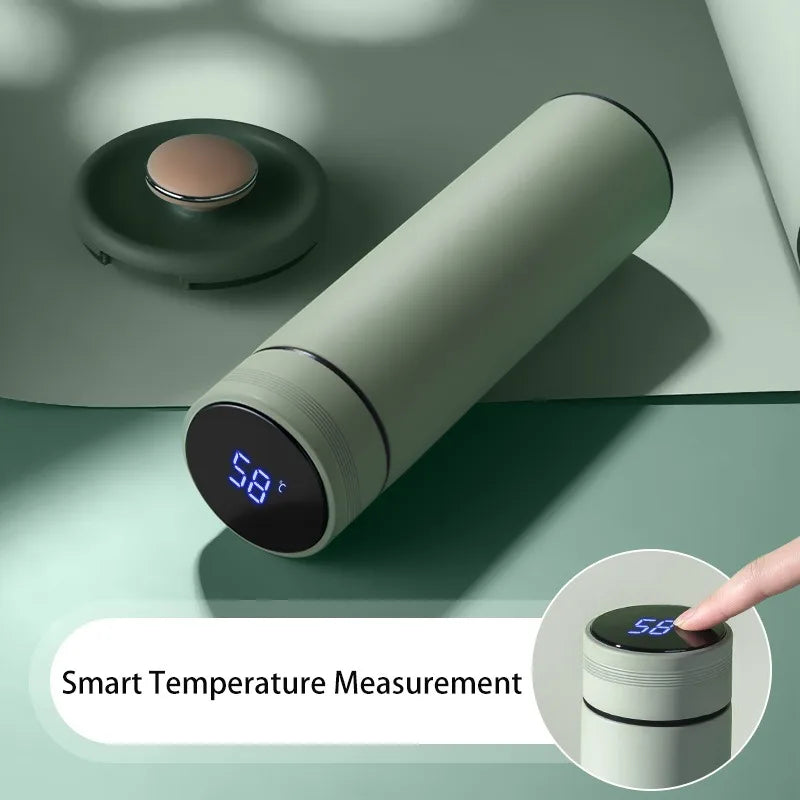 Smart 500ml Thermos Bottle with LCD Temperature Display – Leakproof