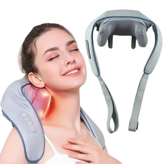 Wireless Neck and Back Massager – Hot Compress 3D Kneading for Full-Body Relief