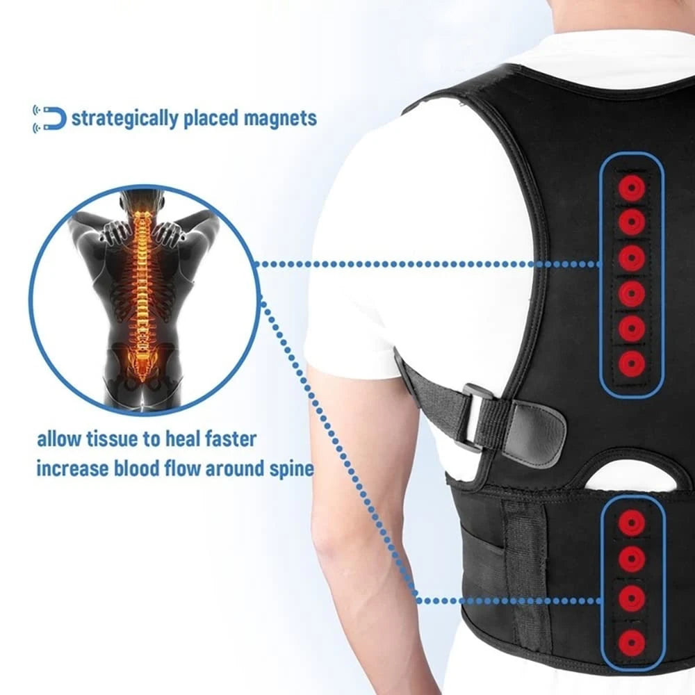 Magnetic Posture Corrector Brace for Pain Relief