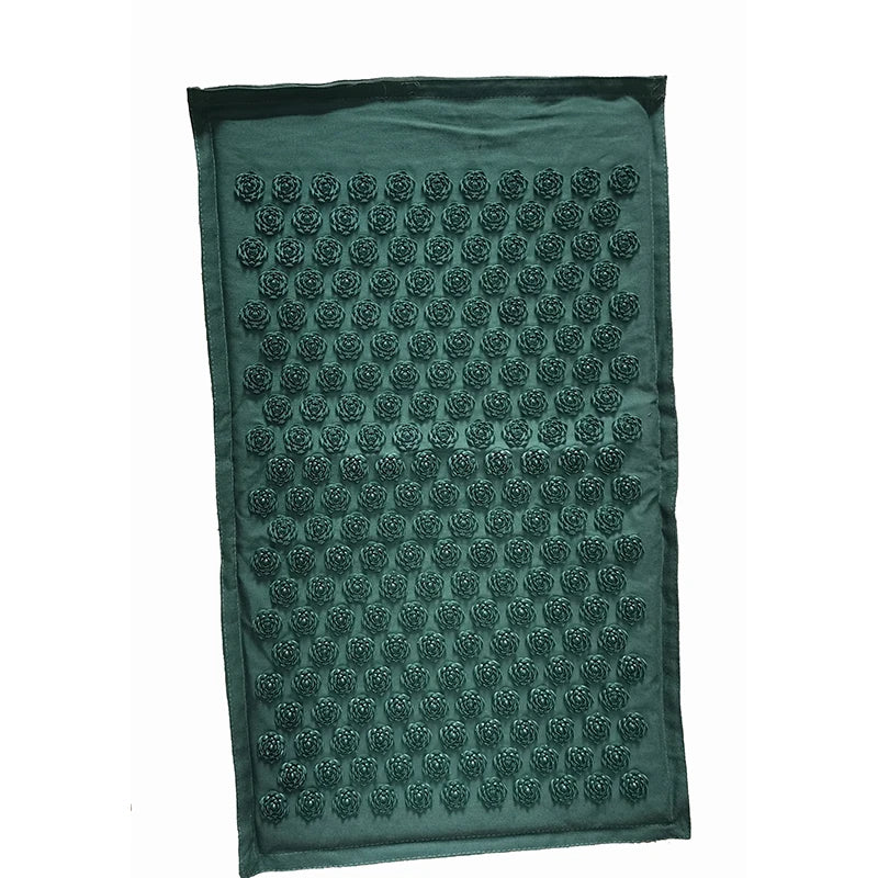 74×44cm Nature Linen Coconut Palm Acupressure Massage Yoga Mat with Pillow and Bag | Lotus Spike Cushion for Relaxation and Pain Relief