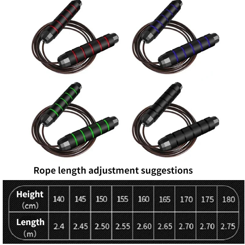 Rapid Speed Weighted Jump Rope – Adjustable Steel Skipping Rope