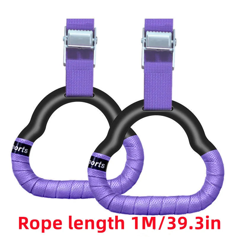 Kids Gymnastics Rings with Swing – Adjustable Non-Slip Fitness Toy