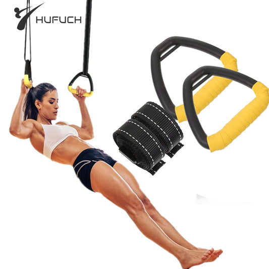 Gymnastics Rings with Adjustable Straps for Adult Child Full Body Strength Training Pull Ups Fitness Exercise Crossfit Workout