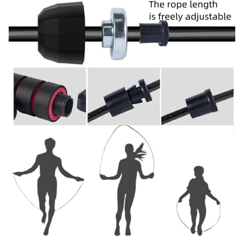 Rapid Speed Weighted Jump Rope – Adjustable Steel Skipping Rope