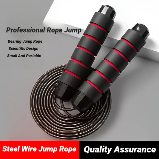 Adjustable Steel Wire Jump Rope – Tangle-Free Skipping for Fitness