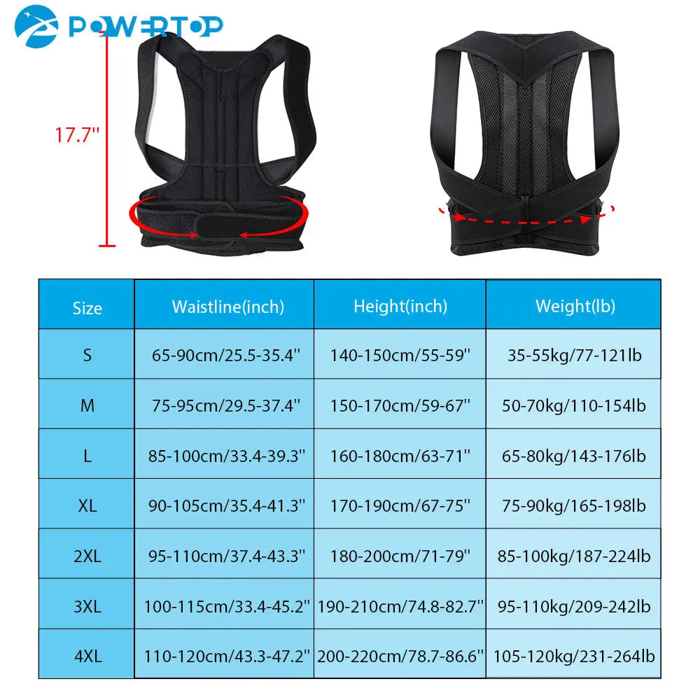 Adjustable Posture Corrector Brace for Back Pain Relief