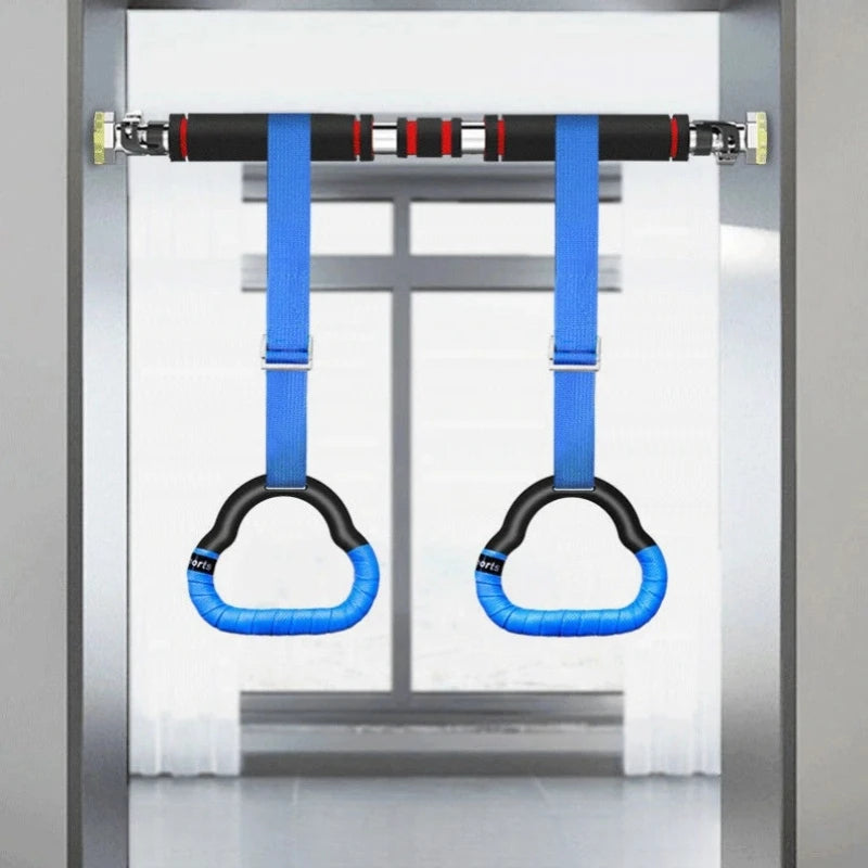 Non-Slip Gymnastics Rings with Adjustable Straps – Kids & Adults Fitness