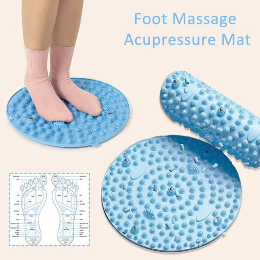 Foot Yoga Massage Acupressure Board | Toe Pressure Plate | Reflexology Stone Therapy Mat for Relaxation and Foot Health