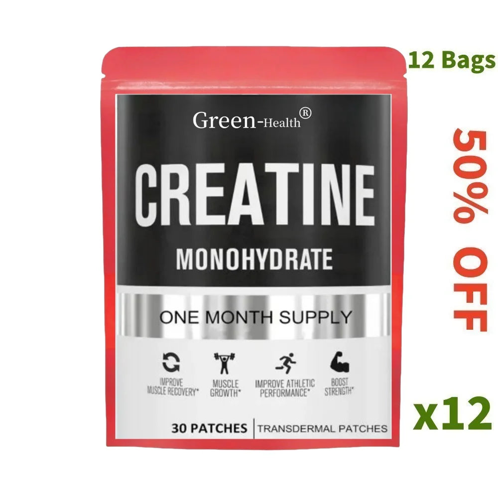Creatine Monohydrate Transdermal Patches β Muscle Growth & Energy Boost | 30-Day Supply