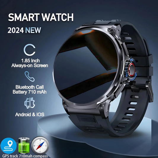1.85" Ultra HD Smartwatch with GPS, Bluetooth Call, 710mAh Battery