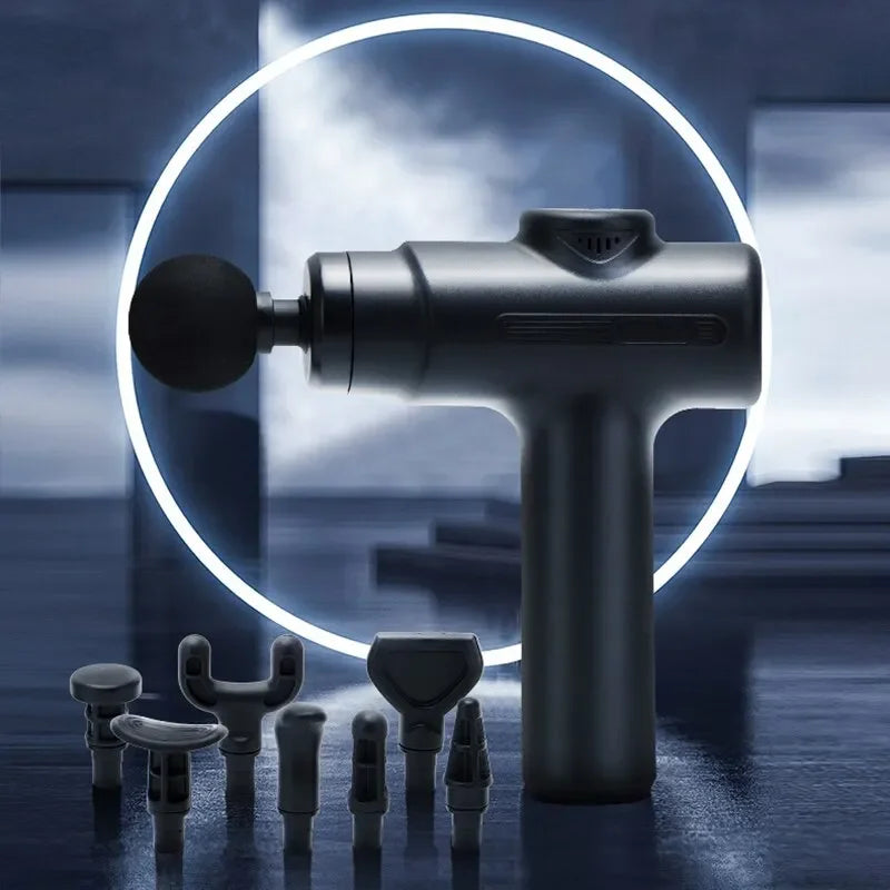 Electric Deep Tissue Massage Gun – 8 Heads for Full Body Relief