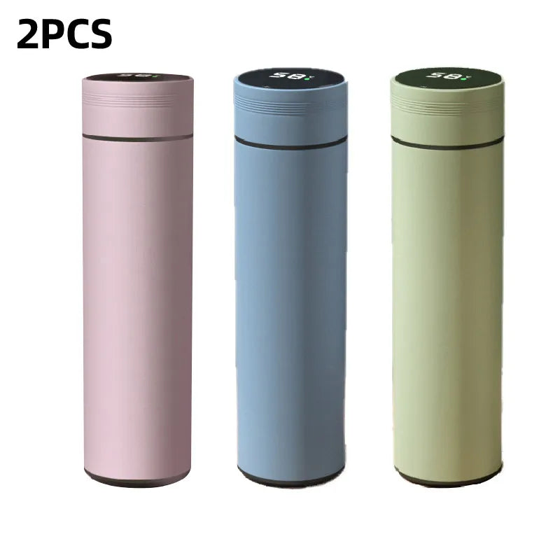 Smart 500ml Thermos Bottle with LCD Temperature Display – Leakproof