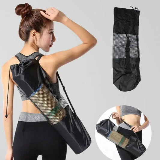 Breathable Mesh Yoga Mat Bag with Adjustable Strap – Lightweight & Durable
