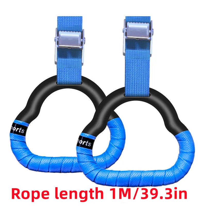 Kids Gymnastics Rings with Swing – Adjustable Non-Slip Fitness Toy