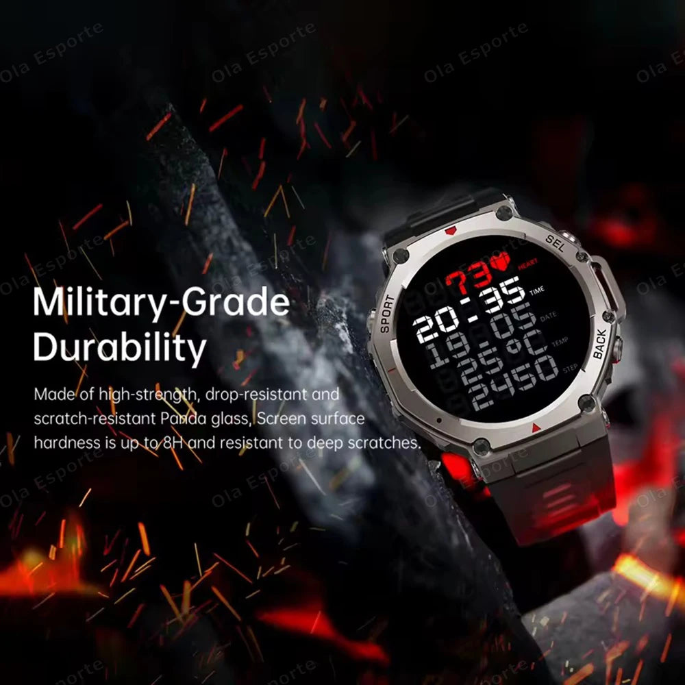 2025 Military GPS Smartwatch with AMOLED & Dual-Band GNSS – 5ATM