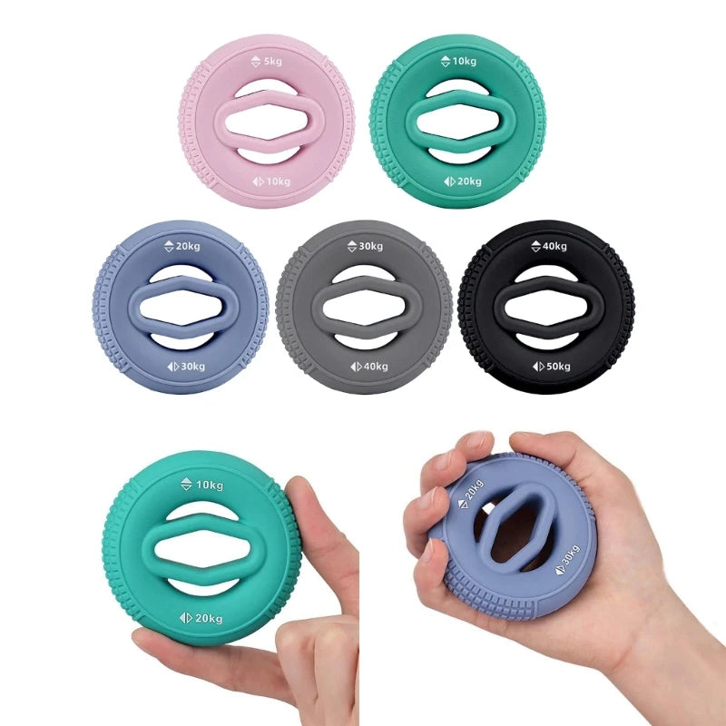 Silicone Hand Grip Ring – Finger & Forearm Strengthener (5–50kg)