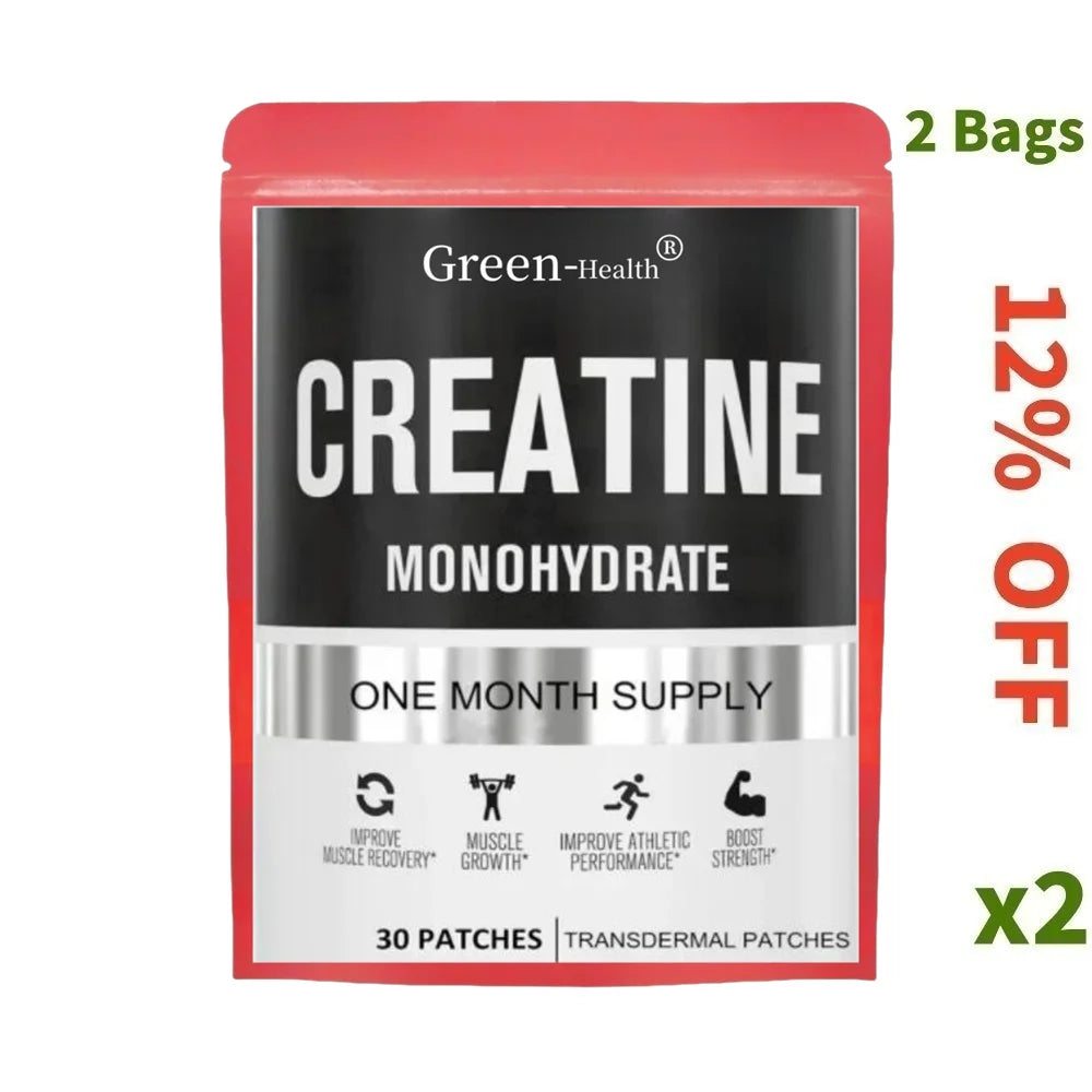 Creatine Monohydrate Transdermal Patches β Muscle Growth & Energy Boost | 30-Day Supply