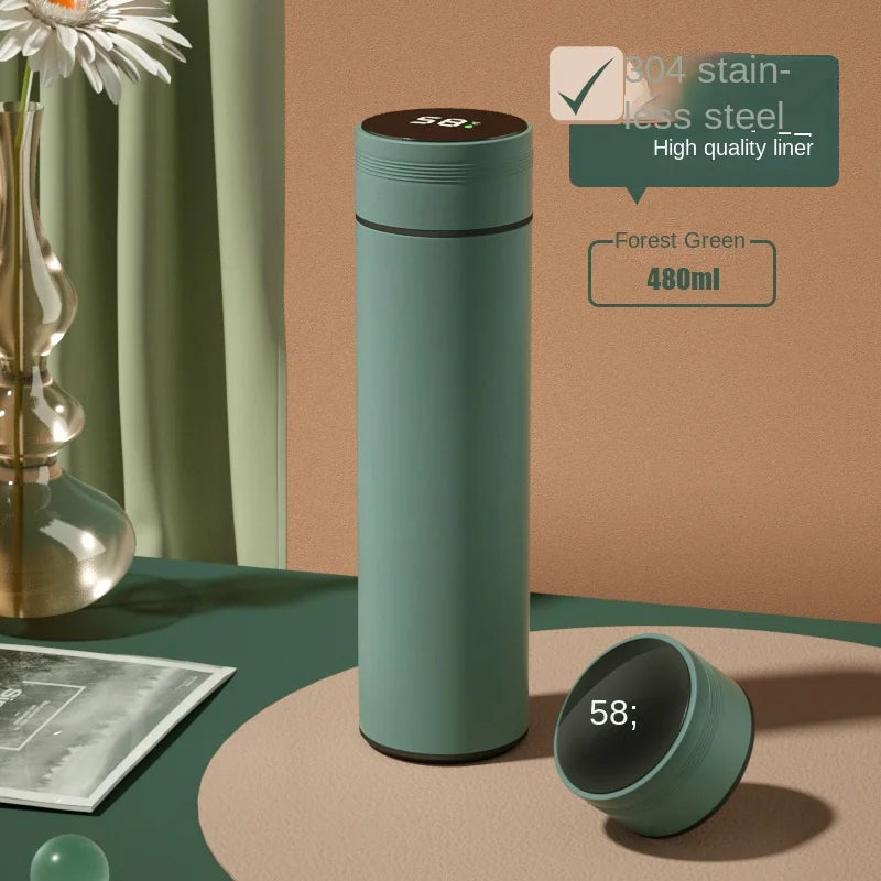Smart 500ml Thermos Bottle with LCD Temperature Display – Leakproof