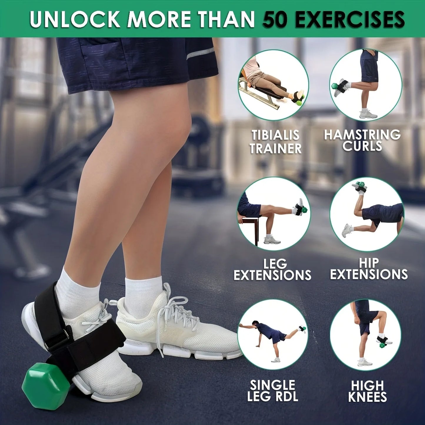 Dumbbell Foot Attachment – Tibialis Trainer & Leg Workout Strap