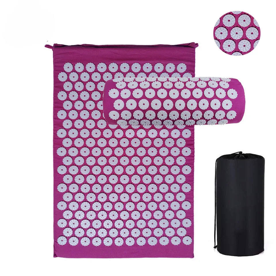Pranamat Eco Lotus Spike Mat – Acupressure Massage Cushion for Neck, Back, and Foot Therapy