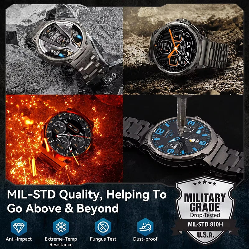 2024 1.85" AMOLED Smart Watch for Men β GPS, Bluetooth Call, Fitness Tracker, 710mAh Battery