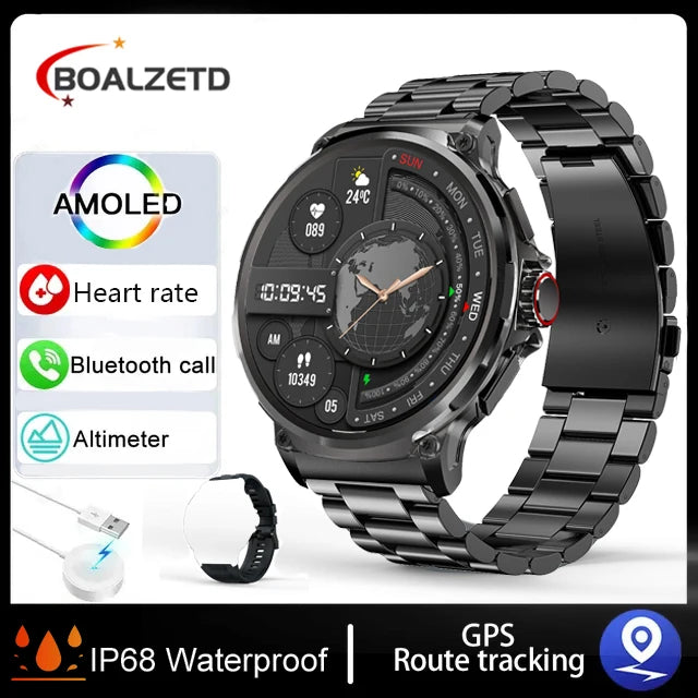 1.85" Ultra HD Smartwatch with GPS, Bluetooth Call, 710mAh Battery