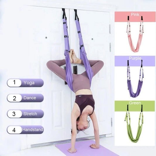 Adjustable Aerial Yoga Hammock Strap – Inversion Swing for Flexibility & Strength