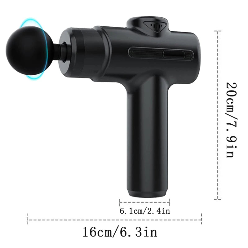 Portable Deep Tissue Massage Gun with 8 Heads – Muscle Recovery Tool